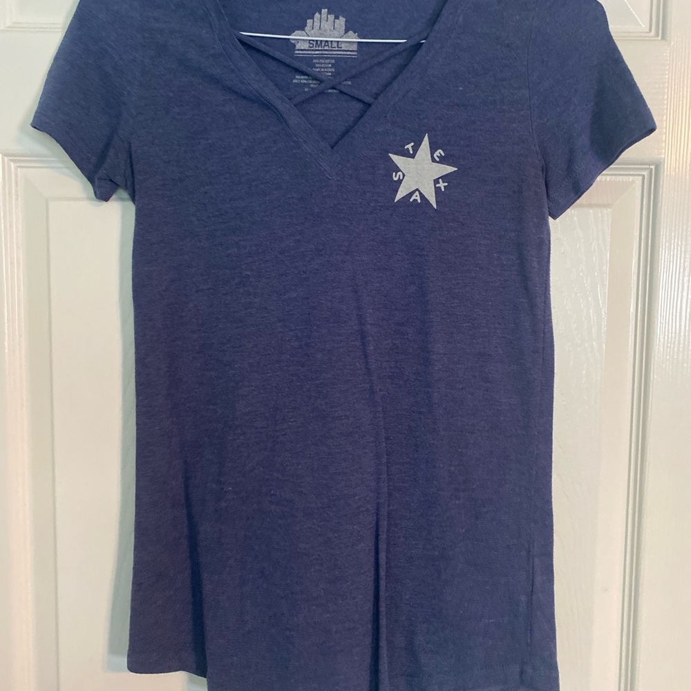 Navy Blue T-Shirt with Star Graphic